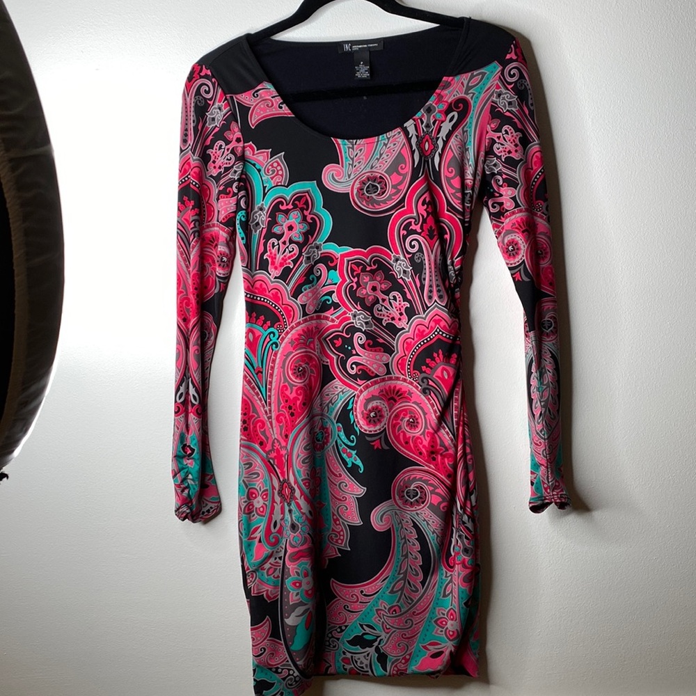 INC paisley print mini dress Size P